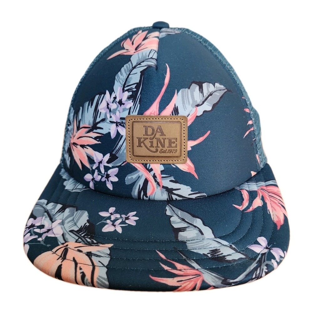 Dakine Womens Foam Trucker Blue Floral w/ Mesh Back Snapback Cap Hat